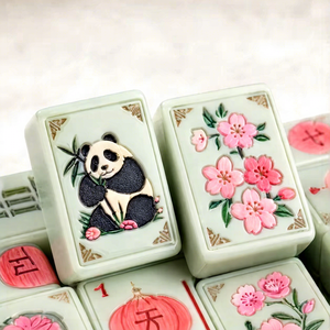 Juego de Mahjong Americano Panda Personalizado de Primera Calidad con 160 Fichas, Juego de Mahjong de Acrílico Transparente de Lujo Grabado para Adultos - Product Image 5