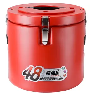 Large Capacity 15L/30L/60L Food Warmer Barrel Stainless Steel Heat Insulation Preservation Barrel for Catering