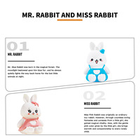 Lampe décorative à commande tactile en silicone lapin mignon LED veilleuse pour chambre d'enfant ABS alimenté télécommande cadeau pour enfants