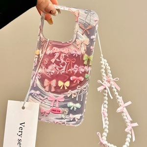 PH167 coreano in rosa idromassaggio <span class=keywords><strong>con</strong></span> fiocco colorato per <span class=keywords><strong>iPhone</strong></span> 16/15/14 custodia per telefono 13/12 ragazza cuore <span class=keywords><strong>11</strong></span> carino XR - Product Image 1