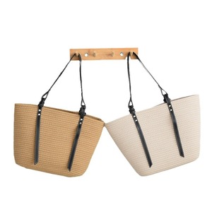 Sac tissé grande capacité, sac tissé pour femme, nouveau style plage, sac à bandoulière, sac fourre-tout, mode étudiante, sac tissé polyvalent - Product Image 5