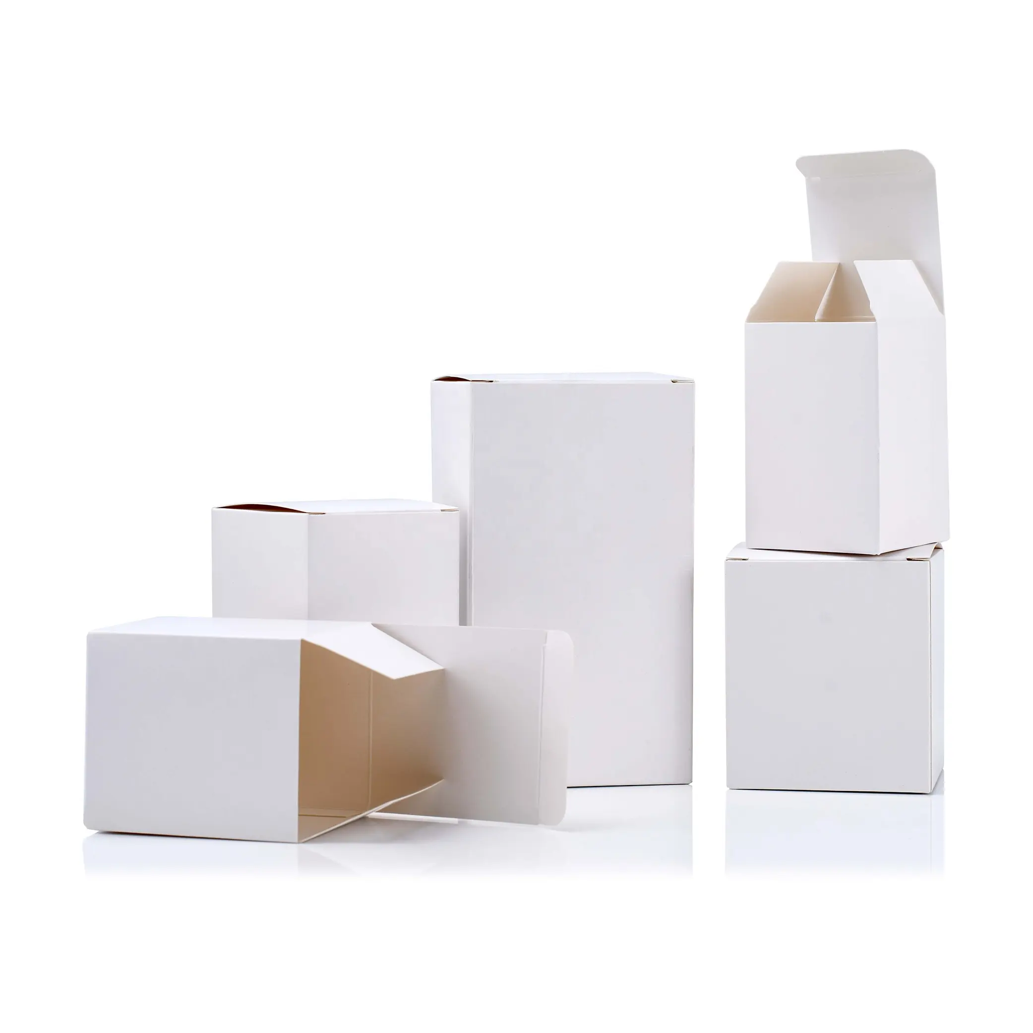 Özel boş kağit kutu 350g karton hediye ambalaj kutuları nakliye paketi kozmetik çekmece kağıt beyaz Kraft kağıt kağit kutu