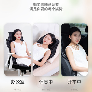 Car Massage Cushion Full Body Vibration <b>Heating</b> PU Leather <b>Neck</b> Back Waist Hip Massage <b>Pad</b> USB Powered - Product Image 3