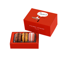 Boîte d'emballage de gâteau au macaron de qualité alimentaire de qualité supérieure Conception unique gaufrage stratification mate matériaux recyclés personnalisés votre marque