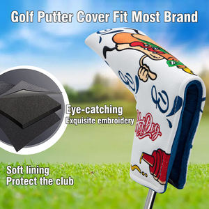 Housse de tête de club de golf en cuir PU imperméable, très vendue, avec fermeture magnétique puissante et design brodé - Product Image 5