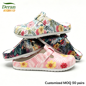DERAN Sabots POD à faible MOQ, personnalisables avec motif imprimé OEM, unisexe, en EVA, antidérapants, pour jardin, intérieur et extérieur, type mules - Product Image 1