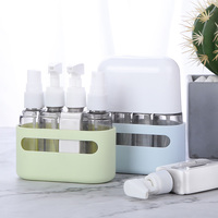 Kit de voyage en plastique avec étui, contenant personnalisé de 50ML et 100Ml, brume de pulvérisation, produits cosmétiques, à presser, pour l'extérieur
