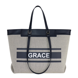 Bolso Tote para Mujer, de Algodón con Estampado de Letras, para Playa y Compras, Bolso Tote de Lona al por Mayor, de Gran Capacidad - Product Image 4