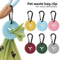 Boucle de sac à déjections canines en silicone multicolore et étanche, clip léger pour sacs à crottes, accessoire pour la promenade quotidienne et l'entraînement des chiens