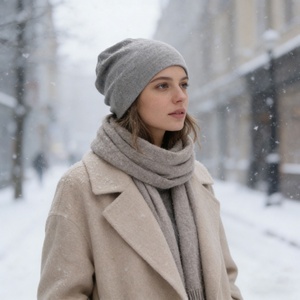 Cotton Slouchy Knit <b>Beanie</b> Chemical-Free <b>Hat</b> for Daily Wear Travel & Outdoor Activities - Product Image 3