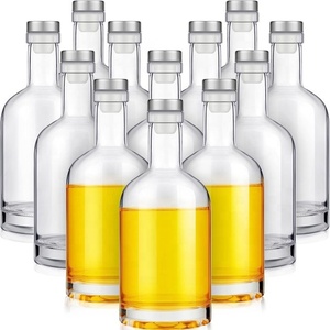 Botellas de Vidrio para Licores, Vodka, Whisky y Alcohol Nocturne Nordic Spirit, 200 ml, 300 ml, 375 ml, Redondas, Reutilizables, con Tapas de Corcho para Envasado - Product Image 2