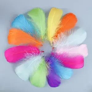 Feather Factory wholesale mix colors 6-12 cm loose fluffy Goose Feathers 100 pcs/bag for DIY making and balloon filling