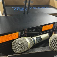 Système de microphone sans fil professionnel UHF double 2 canaux SKM9000 édition 75e anniversaire pour karaoké et scène