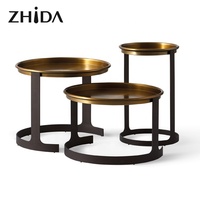 Table centrale de salon moderne, avec jambes en métal doré, dessus en verre, combinaison ronde, table basse, vente en gros, livraison gratuite depuis la chine