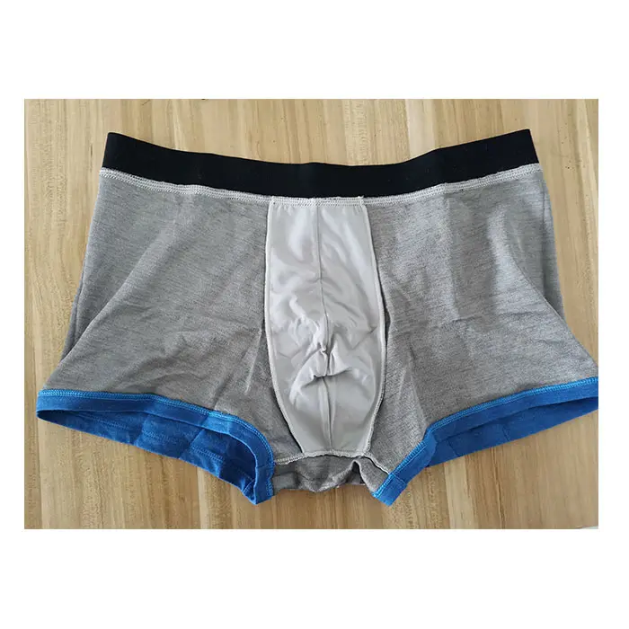 Blue and black color men underwear cotton boxer briefs anti radiation protection shield emf underwear