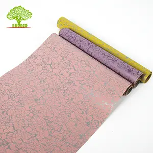 Papel de regalo impermeable reciclable de racimo de flores de corte flexográfico personalizado de fábrica