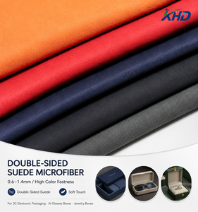 <span class=keywords><strong>Cuir</strong></span> microfibre suédé double face haut de gamme à haute résistance des couleurs, 0,6-1,4 mm, pour boîtes cadeaux, doublures de sacs et sacs à cordon - Vente en gros - Product Image 1