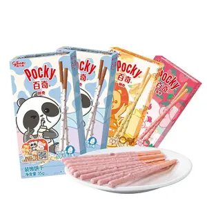 Fabrika doğrudan toptan Glico Pocky 35g hayvan serisi kaplamalı bisküvi