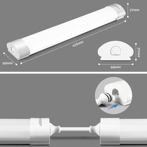 Barre lumineuse <span class=keywords><strong>LED</strong></span> CCT réglable en plastique, étanche IP65, avec prise, 18W, pour placard, armoire de cuisine, penderie, modulable - Product Image 3