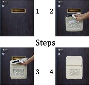 Attrape-courrier personnalisé de haute qualité pour porte, porte-courrier intérieur, sac organisateur de courrier noir pour boîte aux lettres - Product Image 5