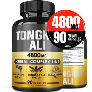 Tongkat Ali 300:1 3000mg Bitkisel Kompleks 4'ü 1 Arada Kapsül Maca Kökü Ekstresi Karabiber Erkek Sağlığı Vegan GDO'suz 90 Kapsül - Product Image 2