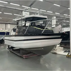 Goangelho barco para venda guam-6.85m/23ft, artesanato fácil, totalmente soldado, de alumínio, barco de velocidade de pesca, com pondesenho animado & ce