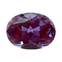 Saphirs certifiés pour la fabrication de bijoux sur mesure, pierres précieuses en vrac, vente chaude, saphir ovale créé en laboratoire avec changement de couleur 3*5mm~8*10mm