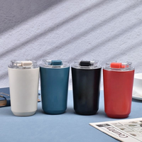 Nouveau gobelet isotherme en acier inoxydable à double paroi personnalisé, tasse à café et à thé avec couvercle au design classique pour les filles, voyage, voiture