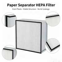 Nouveau filtre à air HEPA H14 haute efficacité 99,95 % avec cloisons en fibre de verre pour ateliers d'instruments de précision, pièces de purificateur d'air CVC