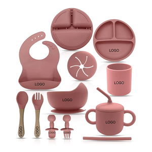 Ensemble de vaisselle pour bébé en silicone sans BPA, imperméable, avec <span class=keywords><strong>assiette</strong></span> à <span class=keywords><strong>ventouse</strong></span>, bol, cuillère, de qualité alimentaire, pour l'alimentation des bébés - Product Image 1