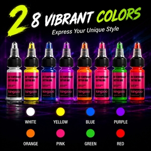 <span class=keywords><strong>Tinta</strong></span> de <span class=keywords><strong>Tatuaje</strong></span> UV Profesional de 15 ml, Pigmento Fluorescente Reactivo a la Luz Negra, Alta Saturación, Larga Duración, Fácil de Aplicar para Tatuajes - Product Image 3