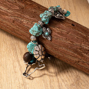 2025 Vintage Percy <span class=keywords><strong>Jackson</strong></span> Design alliage Bracelet perlé lien chaîne avec Turquoise pierre principale cadeau pour dames femmes hommes - Product Image 2