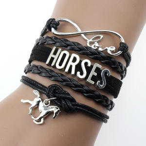Bracelets porte-bonheur Mustang Equestrian Quarter Horse Trainer pour le saut d'obstacles, la course, l'équitation polyvalente, pour les chevaux arabes, Cob, Pinto, Paint - Product Image 2