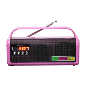Rádio multibanda portátil waxiba am fm, rádio com leitor de cartão sd usb