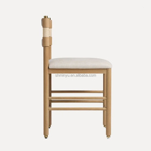 2025 Minyu Morden antico sgabello da banco in legno massello con cuscino in tessuto Wabi-Sabi <span class=keywords><strong>Design</strong></span> <span class=keywords><strong>sedia</strong></span> da pranzo per mobili per la casa - Product Image 3