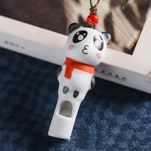 Collier sifflet en céramique peint à la main en forme de panda, jouet musical éducatif pour enfants - Product Image 4
