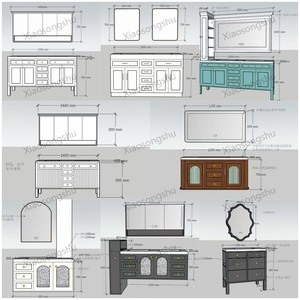 Mobile bagno a colonna con armadietto, specchio smart, lavabo e <span class=keywords><strong>dimensioni</strong></span> personalizzabili, ideale per ville. - Product Image 6