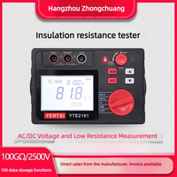 Testeur d'isolement électrique numérique portable East Tester 1000V/2500V haute tension, Mégohmmètre 10G