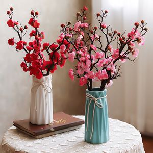 Ensemble de branches de fleurs de prunier et de fleurs de pêcher 30cm-100cm, fleurs artificielles en soie pour la décoration du salon - Product Image 1