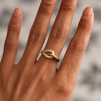 Milskye Personalisierter Maßgefertigter Modeschmuck Messing 18k Vergoldete Moderne Knotenringe für Frauen