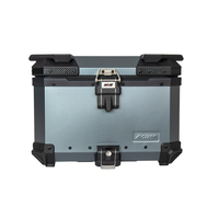 Boîte à bagages arrière pour moto en alliage d'aluminium anodisé, style luxueux, universelle, 45L 55L