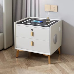<span class=keywords><strong>Table</strong></span> <span class=keywords><strong>de</strong></span> <span class=keywords><strong>chevet</strong></span> moderne en cuir et bois, haut <span class=keywords><strong>de</strong></span> gamme nordique, Charge sans fil, <span class=keywords><strong>Table</strong></span> <span class=keywords><strong>de</strong></span> <span class=keywords><strong>chevet</strong></span> intelligente - Product Image 5