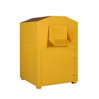 Poubelle de recyclage pour vêtements de parc et de rue Poubelle de don pour vêtements en métal Poubelle de recyclage pour vêtements en plein air Boîtes de don en métal