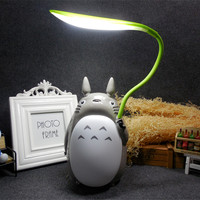 Lampe de bureau USB décorative créative en forme de dessin animé Totoro pour l'apprentissage des enfants