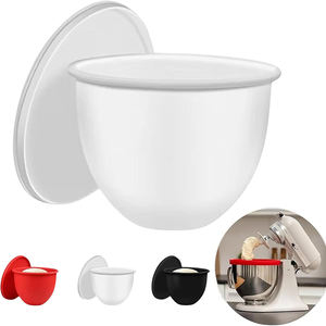 Accessoire de mélangeur <span class=keywords><strong>KitchenAid</strong></span> 5QT à tête inclinable, doublure de <span class=keywords><strong>bol</strong></span> en silicone, accessoire de mélangeur alimentaire avec <span class=keywords><strong>couvercle</strong></span>, accessoire de mélange durable pour la pâtisserie - Product Image 1