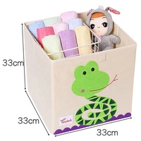 Sac de rangement pliable pour jouets d'enfants en tissu polyester à motif brodé de dessins animés, organisateur classique pour chambre d'enfant, directement de l'usine