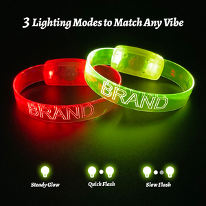 สายรัดข้อมือกระพริบไฟ LED สร้อยข้อมืออิเล็กทรอนิกส์เรืองแสงในที่มืดกำไลสำหรับปาร์ตี้บาร์คอนเสิร์ตเดินป่าตอนกลางคืน - Product Image 6
