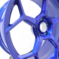 Jantes forgées Xywheel Glossy Blue à 5 branches, 18-22 pouces, 5x112 5x120, en alliage d'aluminium 6061-T6, pour voitures de sport, moyeu forgé sur mesure