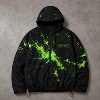 Chaqueta Cortavientos Personalizada de Nailon Termocrómica para Hombre, Impermeable, Resistente al Viento, con Cierre de Cremallera, para Senderismo al Aire Libre, que Cambia de Color