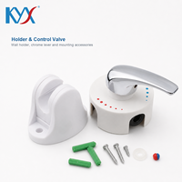 Kit complet de douche à main en plastique Filter Boost avec tube antigel, support en plastique et grand robinet mélangeur pour la rénovation de salle de bain